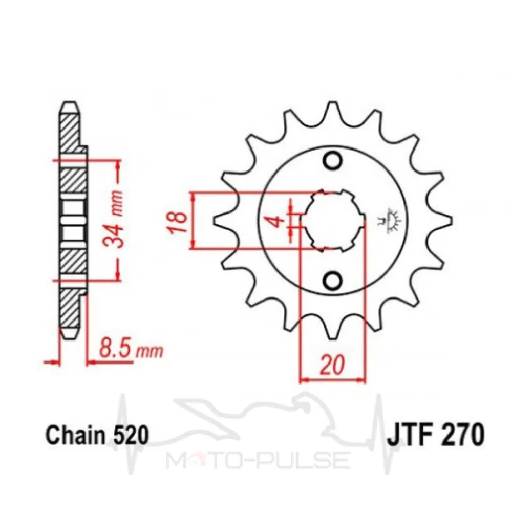 Звезда передняя 520*12  JTF270.12